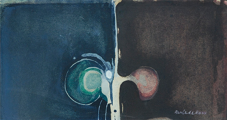 Renée le Roux, Abstract, Water colour on paper