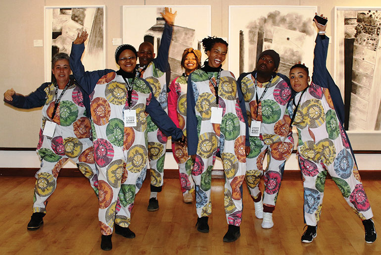 Here Oliewenhuis Art Museum staff celebrates oneness by wearing their onesies.
