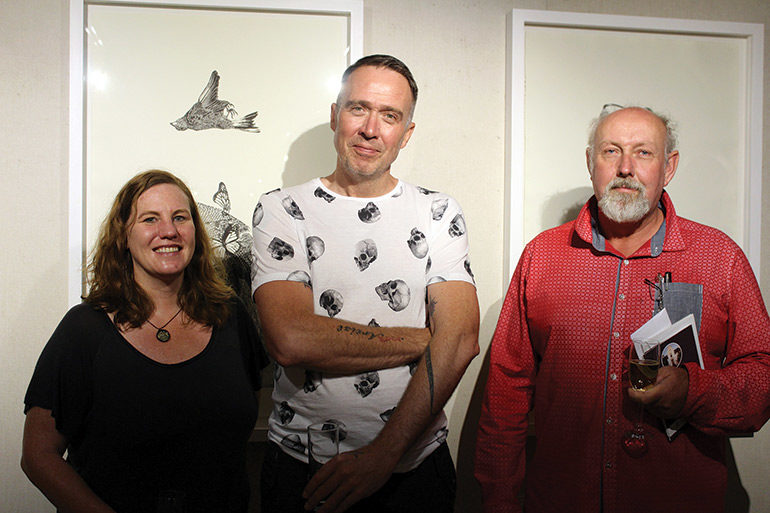 Ester le Roux (Curator, Oliewenhuis), Christiaan Diedericks and Stefan Hundt